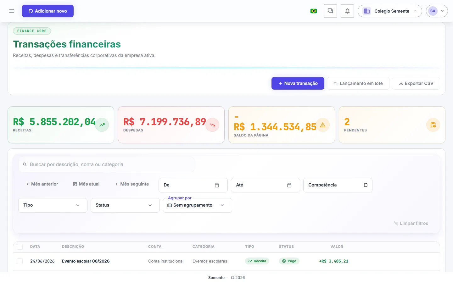 Financeiro completo